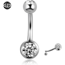 10 Adet/20 Adet/50 Adet G23 Titanyum Göbek Piercingleri Ombligo Iç Dişli Göbek Piercingleri Göbek Deliği Halkaları Kadın Vücut Takısı (Yurt Dışından)