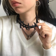 Ukebay Yeni Gotik Kolye Kolye Kadın Punk Kazak Zincirleri 3 Kolye Garip Mücevher El Yapımı Kauçuk Mücevher Torklar Halat (Yurt Dışından)