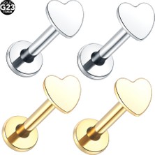 10 Adet/grup Titanyum Kulak Tragus Kıkırdak Piercing Içten Dişli Kalp Ay Yıldız Yıldırım Dudak Yüzük Dudak Çivisi Vücut Takısı (Yurt Dışından)