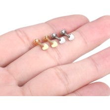 10 Adet/grup Titanyum Kulak Tragus Kıkırdak Piercing Içten Dişli Kalp Ay Yıldız Yıldırım Dudak Yüzük Dudak Çivisi Vücut Takısı (Yurt Dışından)
