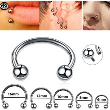 1/10 Adet Titanyum 18G 16G 14G Top At Nalı Yüzükler Helix Tragus Küpe Burun Dudak Yüzükler Dairesel Septum Piercing Takı 6-16MM (Yurt Dışından)