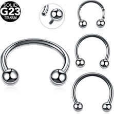 1/10 Adet Titanyum 18G 16G 14G Top At Nalı Yüzükler Helix Tragus Küpe Burun Dudak Yüzükler Dairesel Septum Piercing Takı 6-16MM (Yurt Dışından)