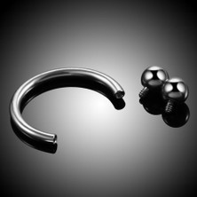 1/10 Adet Titanyum 18G 16G 14G Top At Nalı Yüzükler Helix Tragus Küpe Burun Dudak Yüzükler Dairesel Septum Piercing Takı 6-16MM (Yurt Dışından)