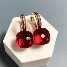 OEM Kadınlar Için 10.6mm Clic Nudo Küpeler Yüksek Kaliteli Kristal Küpeler Kare Mavi Topaz Küpeler Moda Takı Hediye (Yurt Dışından)