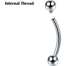 10 Adet/grup G23 Titanyum Kaş Muz Piercing Halkası Kavisli Barbell Dudak Halkası Rahat Daith Helix Rook Küpe Vücut Piercing Takısı (Yurt Dışından)