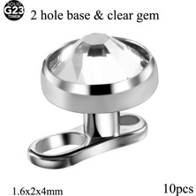 10 Adet/grup G23 Titanyum Piercing Mikro Dermal Çapa Tabanı ve Üstleri Skinner Dalgıç Kristal Mücevher Baş Implantları Vücut Piercing Takısı (Yurt Dışından)