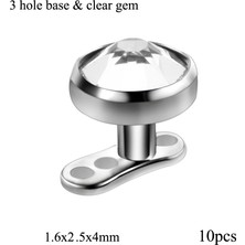 10 Adet/grup G23 Titanyum Piercing Mikro Dermal Çapa Tabanı ve Üstleri Skinner Dalgıç Kristal Mücevher Baş Implantları Vücut Piercing Takısı (Yurt Dışından)