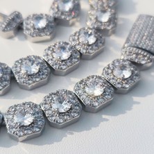 Hip Hop Takı 10MM 12MM Küme Tenis Çinko Demir Kolye Moda Bayanlar Buz Zirkon Tenis Çinko Demir Gerdanlık Kolye Parti Hediye ﻿ (Yurt Dışından)