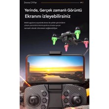 Rgb Işıklı C19S  Taşınabilir Drone 4K Hd Çift Kamera  360 Derece Engel Kaçınma