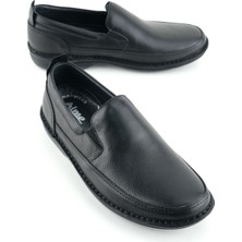 Al-Me Erkek Yazlık İç Dış Hakiki Deri Ortopedik Rahat Klimalı Taban Boğazdan Lastikli Esnek Günlük Ayakkabı