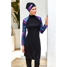 REMSA Reglan Kol Likralı Tam Kapalı Tesettür Mayo 3119 Siyah