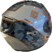 Axor Motorsiklet Kaskı Axor War Series Tam Kask Gri