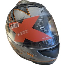 Axor Motorsiklet Kaskı Axor War Series Tam Kask Gri