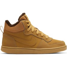 Nike Court Borough Mid Winter Leather Sneaker Hakiki Deri Yün Bilekli Kışlık Unisex Spor Ayakkabı Taba