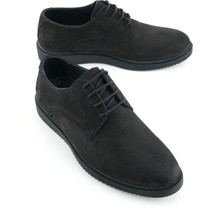 Al-Me Erkek İç Dış Hakiki Deri Ortopedik Rahat Taban Bağcıklı Ayarlanabilir Günlük Klasik Ayakkabı