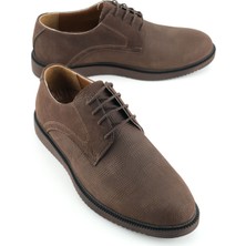 Al-Me Erkek İç Dış Hakiki Deri Ortopedik Rahat Taban Bağcıklı Ayarlanabilir Günlük Klasik Ayakkabı