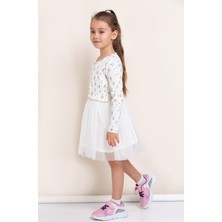 Pop Fashion Kız Çocuk Bayramlık Çiçek Desenli Tül Elbise | Şık ve Rahat Tasarım ❤️✨