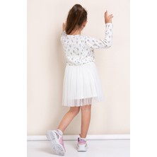Pop Fashion Kız Çocuk Bayramlık Çiçek Desenli Tül Elbise | Şık ve Rahat Tasarım ❤️✨