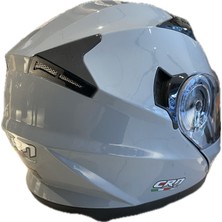 Motorsiklet Kaskı Ncr Nardo Gri Renk Kask Çene Açılır - Tam Kask Vizörlü
