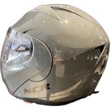 Motorsiklet Kaskı Ncr Nardo Gri Renk Kask Çene Açılır - Tam Kask Vizörlü