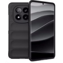 Adige Xiaomi Poco X7 Uyumlu Kılıf Optimum Silikon Siyah + Ekran Koruyucu