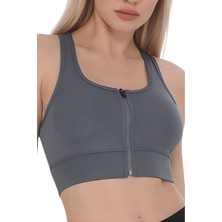 Uniquetrenders Kadın Büstiyer Kadın Fermuarlı Sporcu Crop
