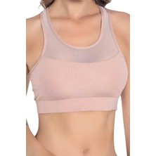 Uniquetrenders Kadın Büstiyer Kadın Tül Detaylı Crop