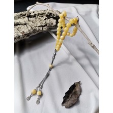 Luna Jewelry Kalsit Doğal Taş Küre Kesim 33 Lü 8mm Tesbih