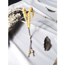 Luna Jewelry Kalsit Doğal Taş Küre Kesim 33 Lü 8mm Tesbih