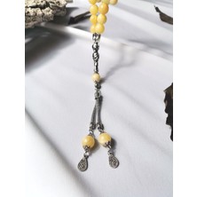 Luna Jewelry Kalsit Doğal Taş Küre Kesim 33 Lü 8mm Tesbih