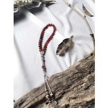 Luna Jewelry Kızıl Akik Doğal Taş Küre Kesim 33’lü 8mm Tesbih
