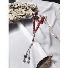 Luna Jewelry Kızıl Akik Doğal Taş Küre Kesim 33’lü 8mm Tesbih