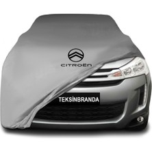 Citroen C4 Aircross (2012 - 2017) Gri Kumaş Araba Branda Logolu Kumaş Araba Brandası Penye Oto Branda