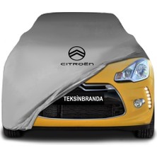 Citroen Ds3 (2009 - 2016) Gri Kumaş Araba Branda Logolu Kumaş Araba Brandası Penye Oto Branda