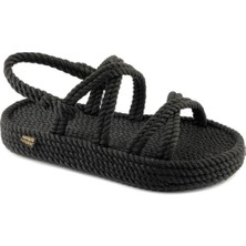 Nomadic Republic Tahiti Platform Kadın Halat Sandalet - Siyah