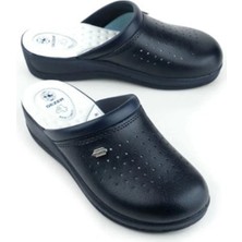 Kardelen İş Elbiseleri Gezer Sabo Terlik 4 Nokta Destekli Ortopedik Hemşire Aşçı Terliği Lacivert