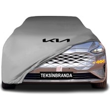 Kia K8 Sedan  Gri Kumaş Araba Branda Logolu Kumaş Araba Brandası Penye Oto Branda
