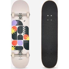 Decathlon 8" CP100 Retro Kaykay Desenli Ahşap Taban ve Çelik Tekerleklerle Üretilmiştir