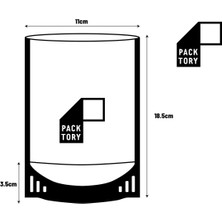 Packtory Aluminyum Kilitli Doypack Ambalaj 11 x 18,5 + 3,5 cm. 100 Gr. -1000 Adet
