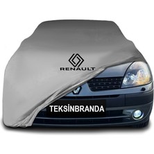 Renault Symbol 1(2002 - 2008) Gri Kumaş Araba Branda Logolu Penye Oto Branda