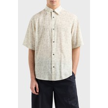 Emporio Armani Pamuk Karışımlı Oversize Fit Tamamı Baskılı Gömlek Erkek Gömlek EM001535 AF14214 MB046