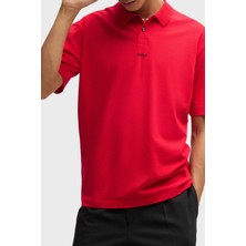 Hugo  Pamuk Relaxed Fit Düğmeli Polo Yaka T Shirt Erkek Polo Yaka T Shirt 50493206 694