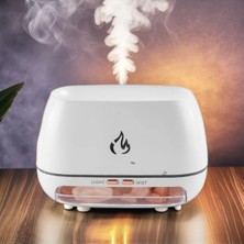 Ensiga Taş Aksesuarlı Taşınabilir 200 ml Kapasiteli Işıklı Aroma Yayıcılı Hava Nemlendircisi