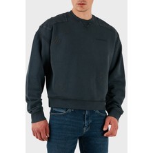 Dsquared2 Streç Pamuklu Regular Fit Zımba Detaylı Bisiklet Yaka Sweat Erkek Sweat S74GU0752 S25539 814