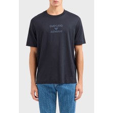 Emporio Armani Logo Baskılı Pamuklu Regular Fit Bisiklet Yaka T Shirt Erkek T Shirt EM000780 AF12926 UB118