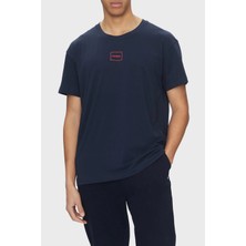 Hugo Pamuklu Regular Fit Bisiklet Yaka Logolu T Shirt Erkek T Shirt 50525236 405