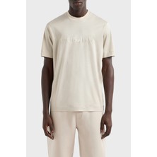 Emporio Armani Logo Nakışlı Pamuklu Regular Fit Bisiklet Yaka T Shirt Erkek T Shirt EM001070 AF13747 U1098