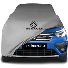 Renault Express 2 Gri Kumaş Araba Branda Logolu Penye Oto Branda