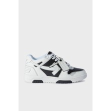 Off-White  Deri Ok Tasırımlı Sneaker Ayakkabı Erkek Ayakkabı OMIA189C99LEA015 1001