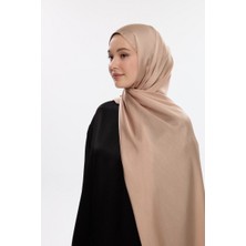 Cs Camellia Scarf Idol Saten Janjan Şal - Açık Bisküvi